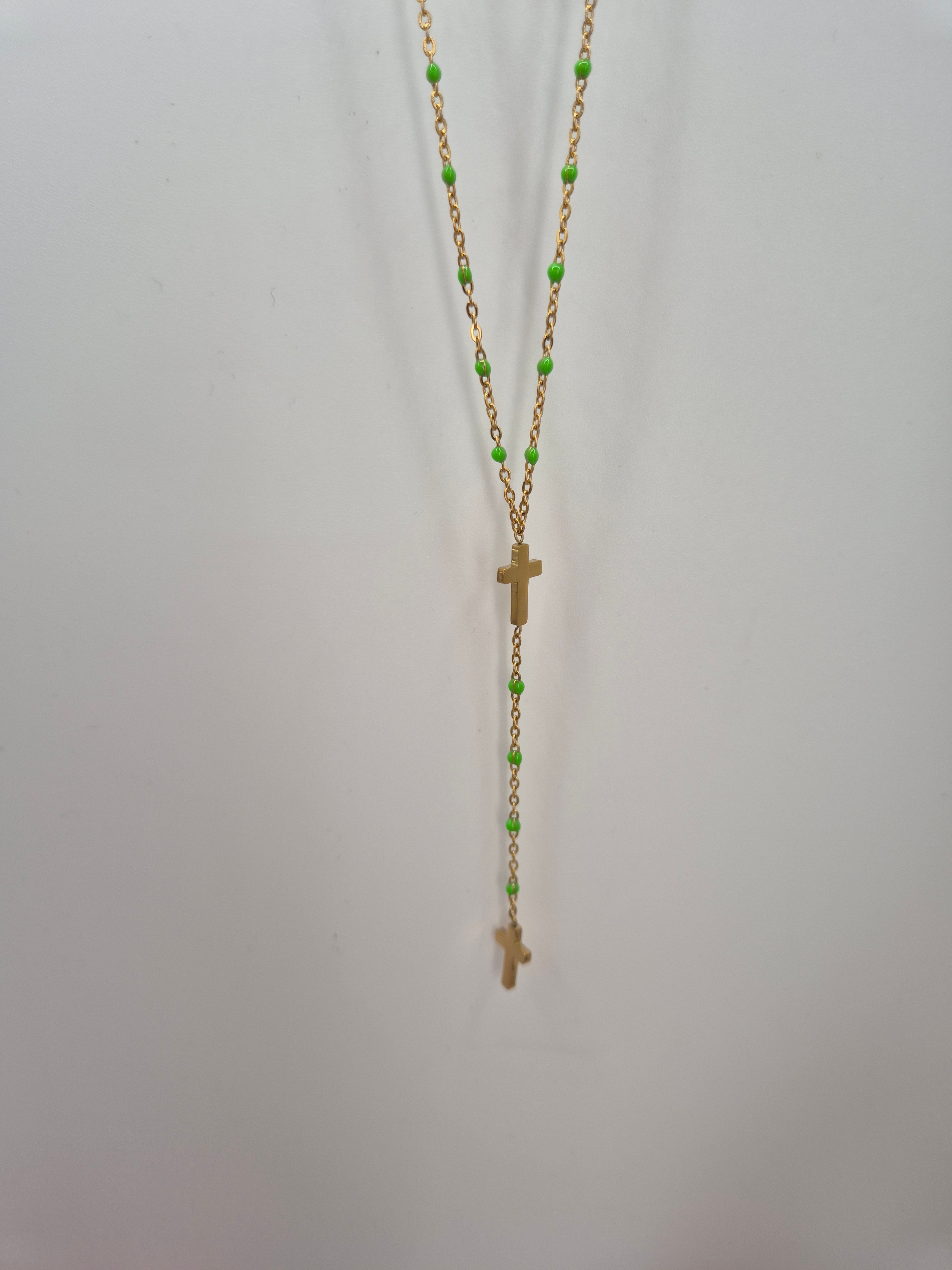 Collier Protection Croix Verte
