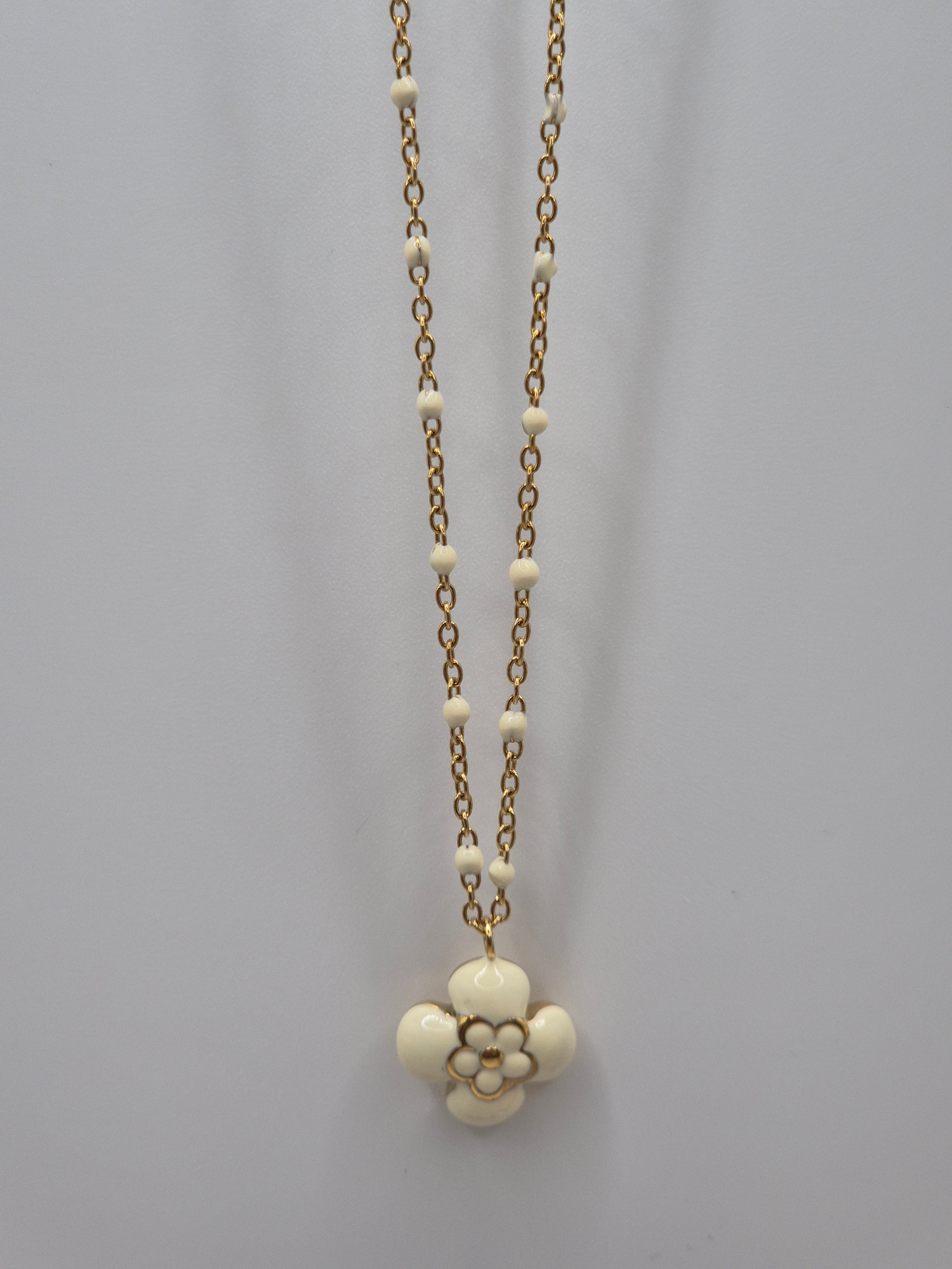 Collier Éclosion Blanc