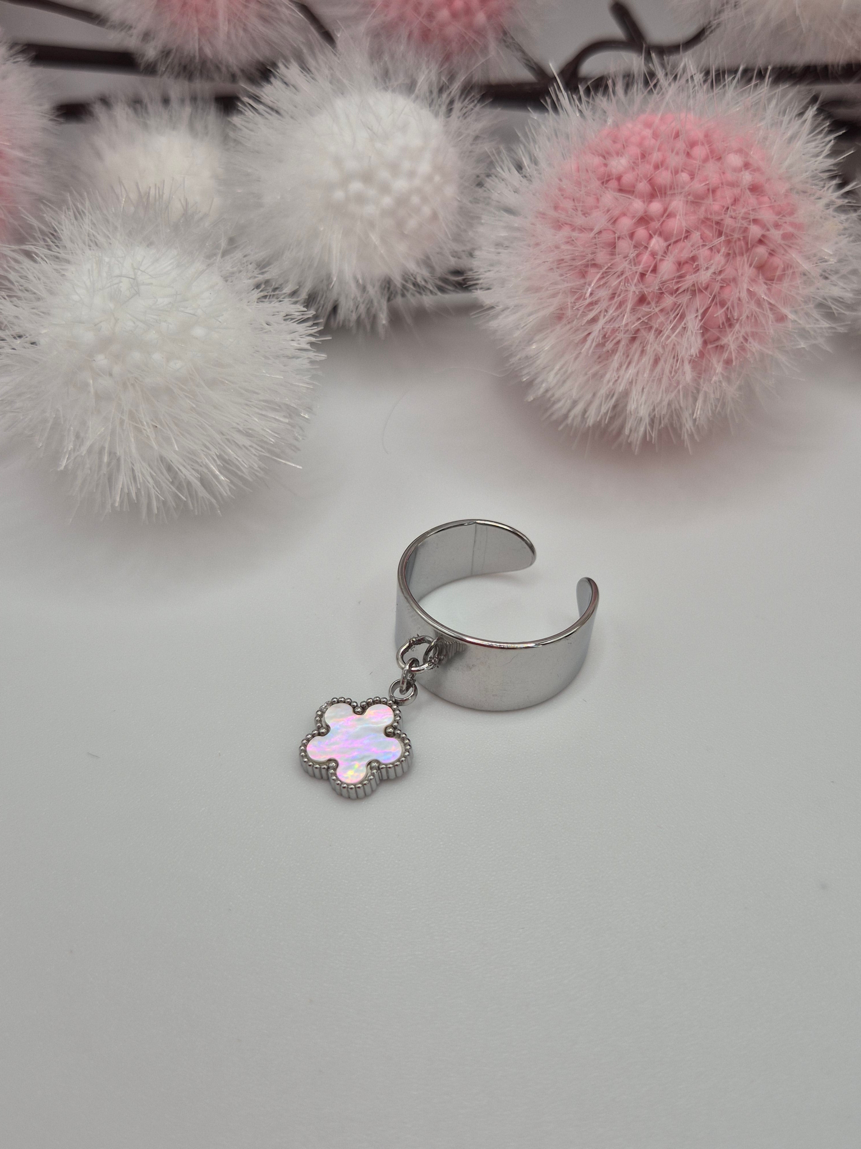 Bague Pétale Éternel blanc