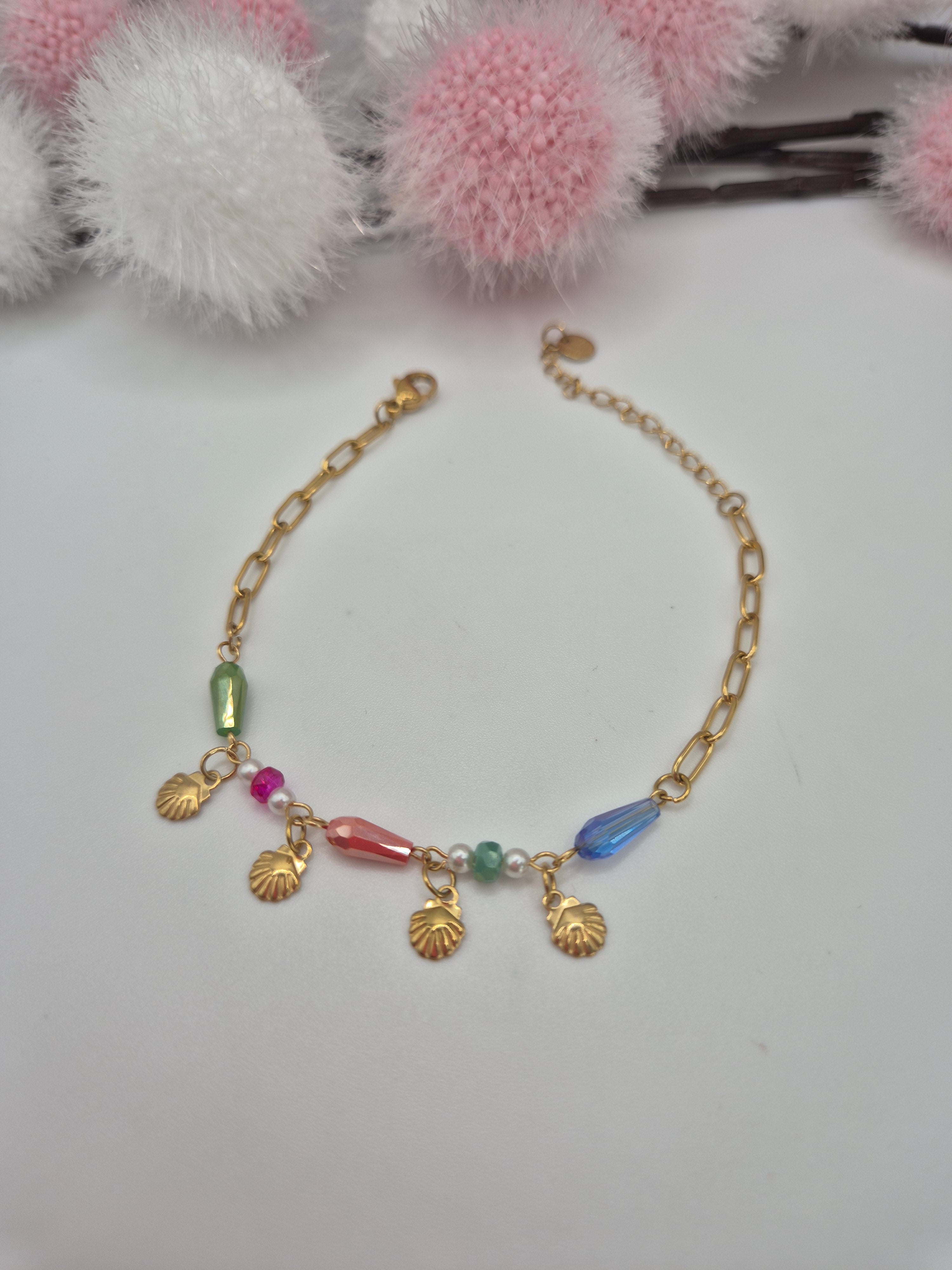 Bracelet Chant de Coquillage de Mer Multicouleurs