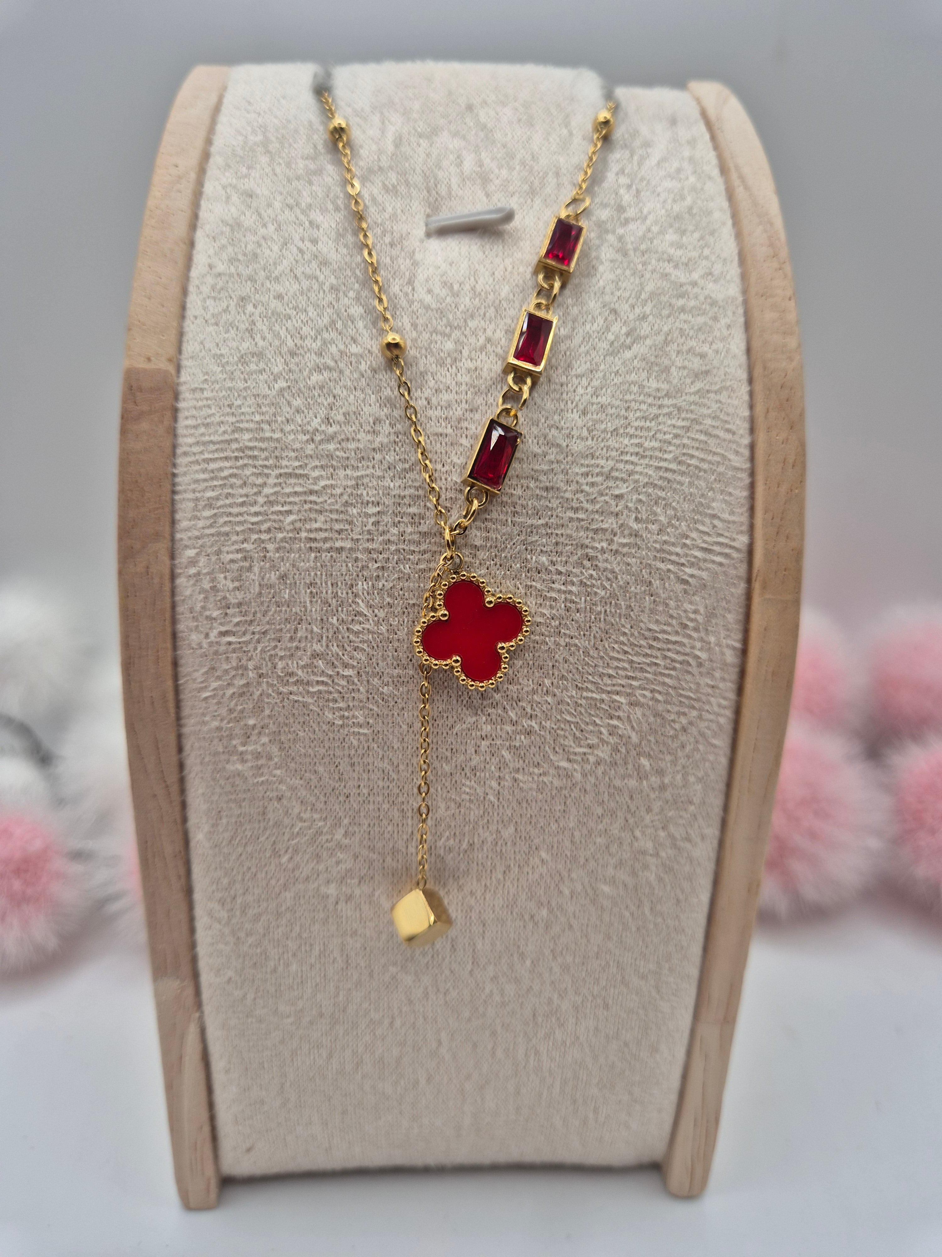 Collier Éclosion rouge
