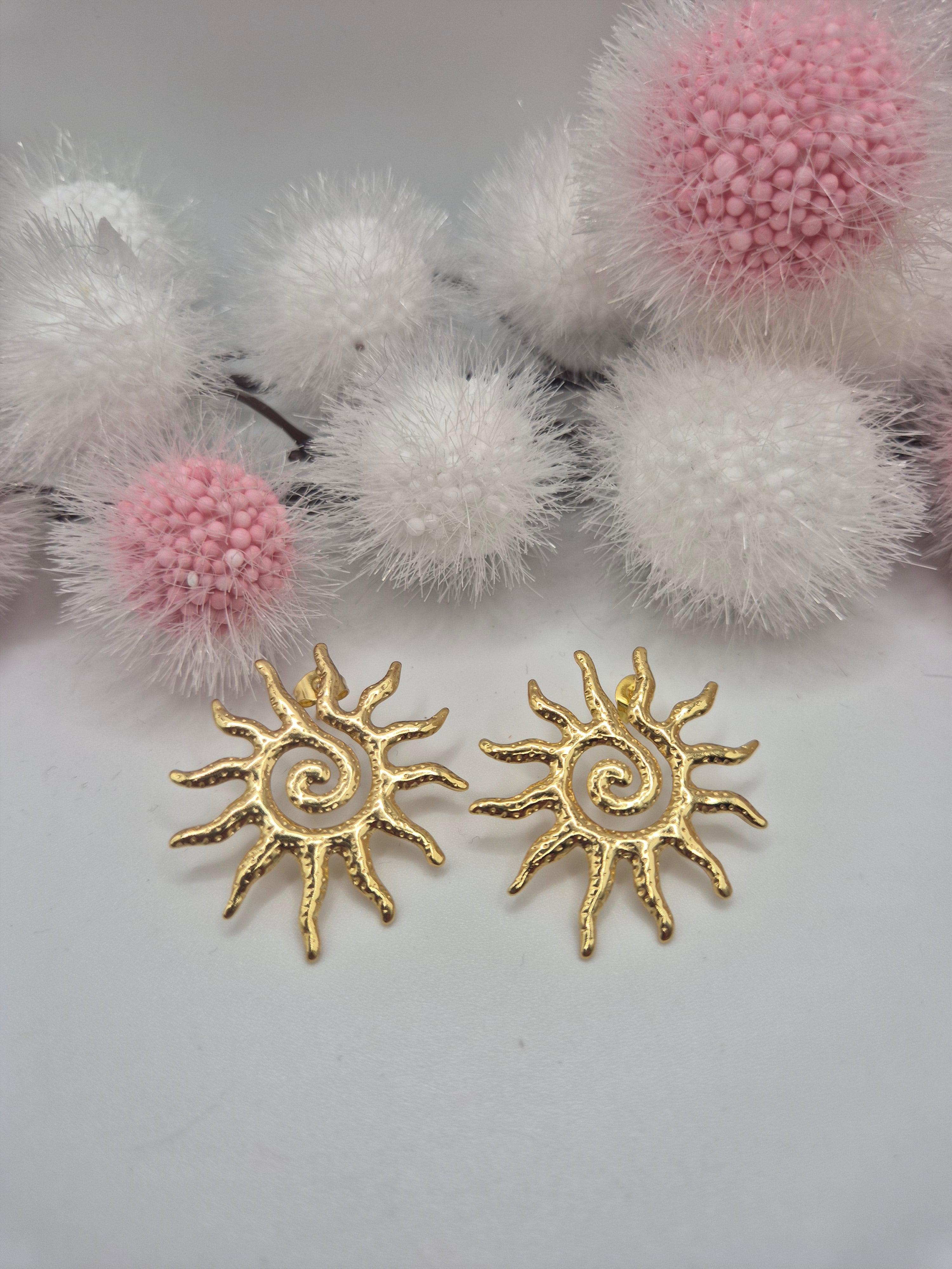 Boucles d’oreilles Soleil grand modèle