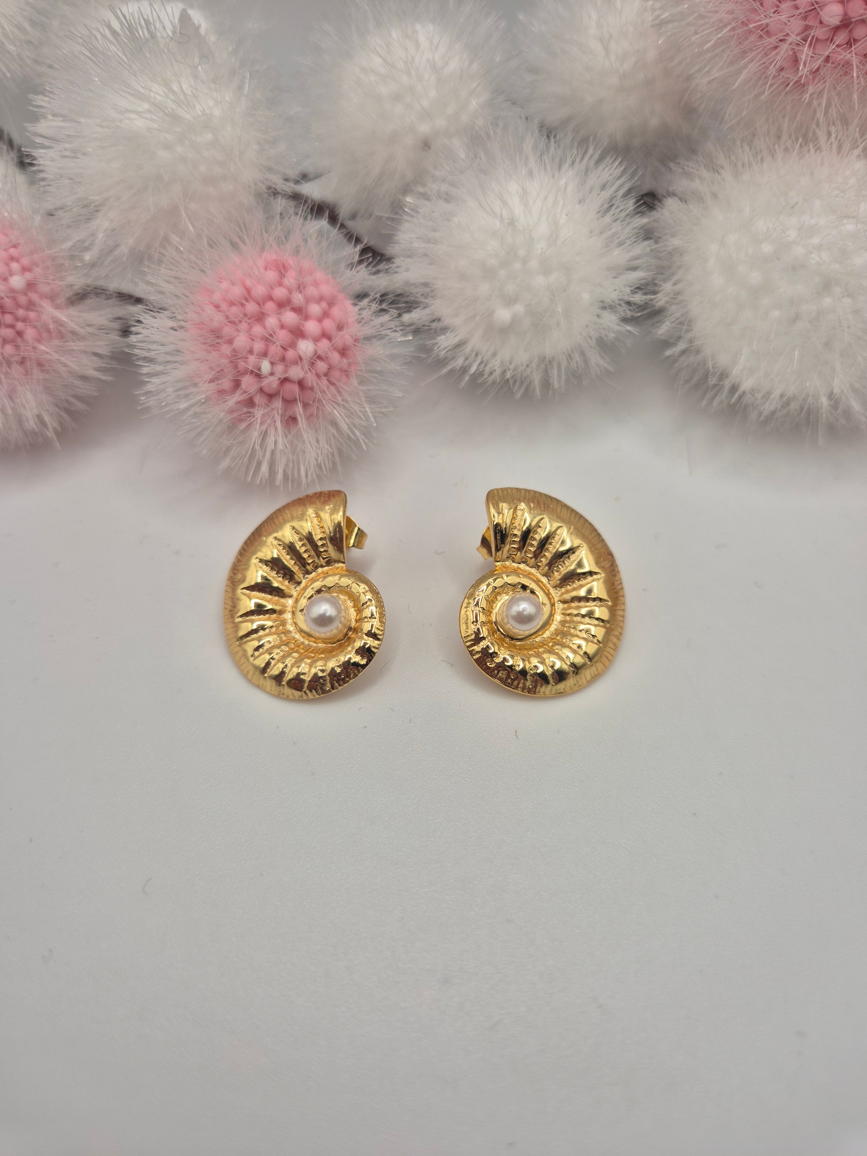 Boucles d’oreilles Coquillage Perlé