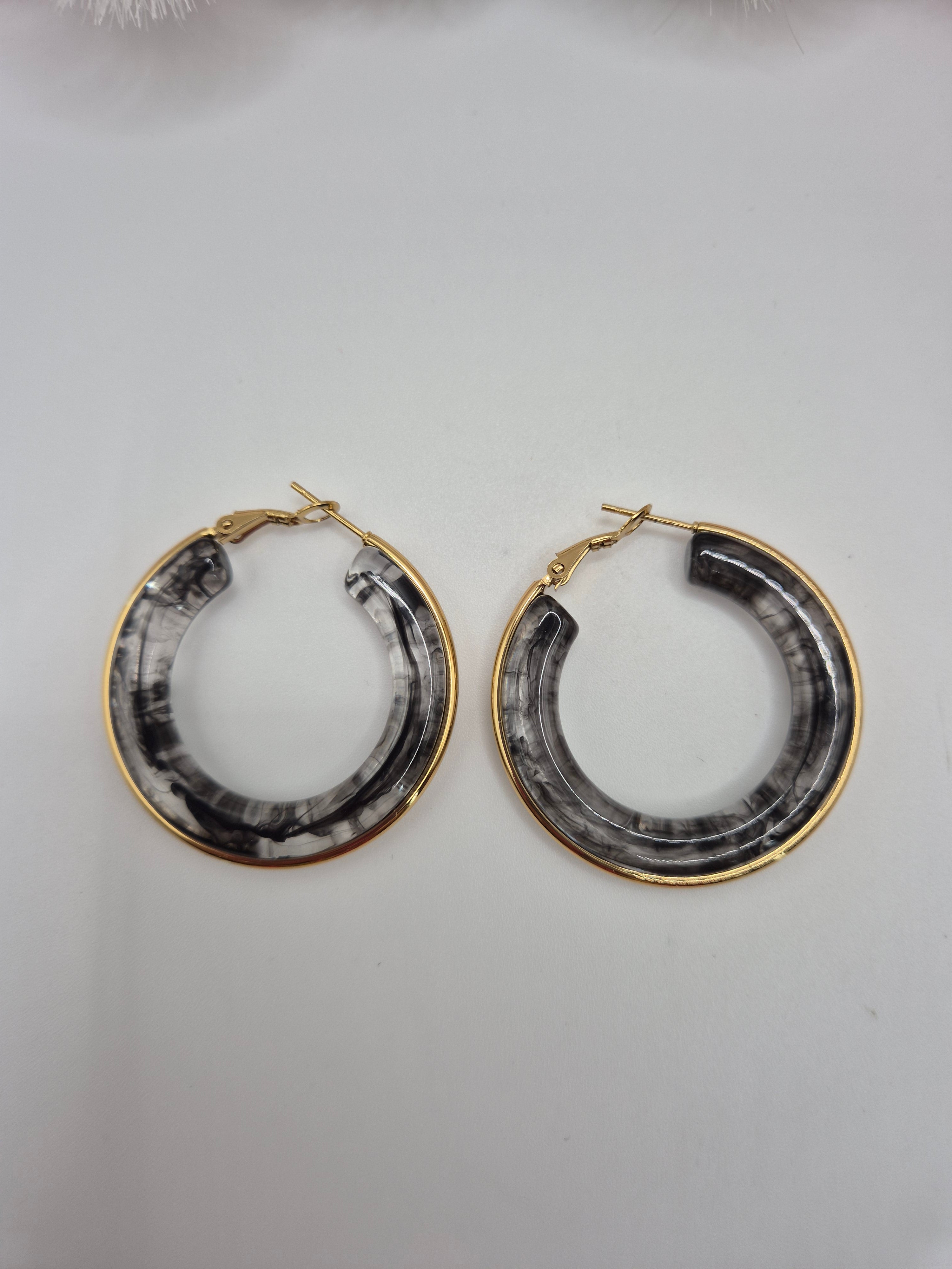 Boucles d’oreilles Mystère D’Or Noire