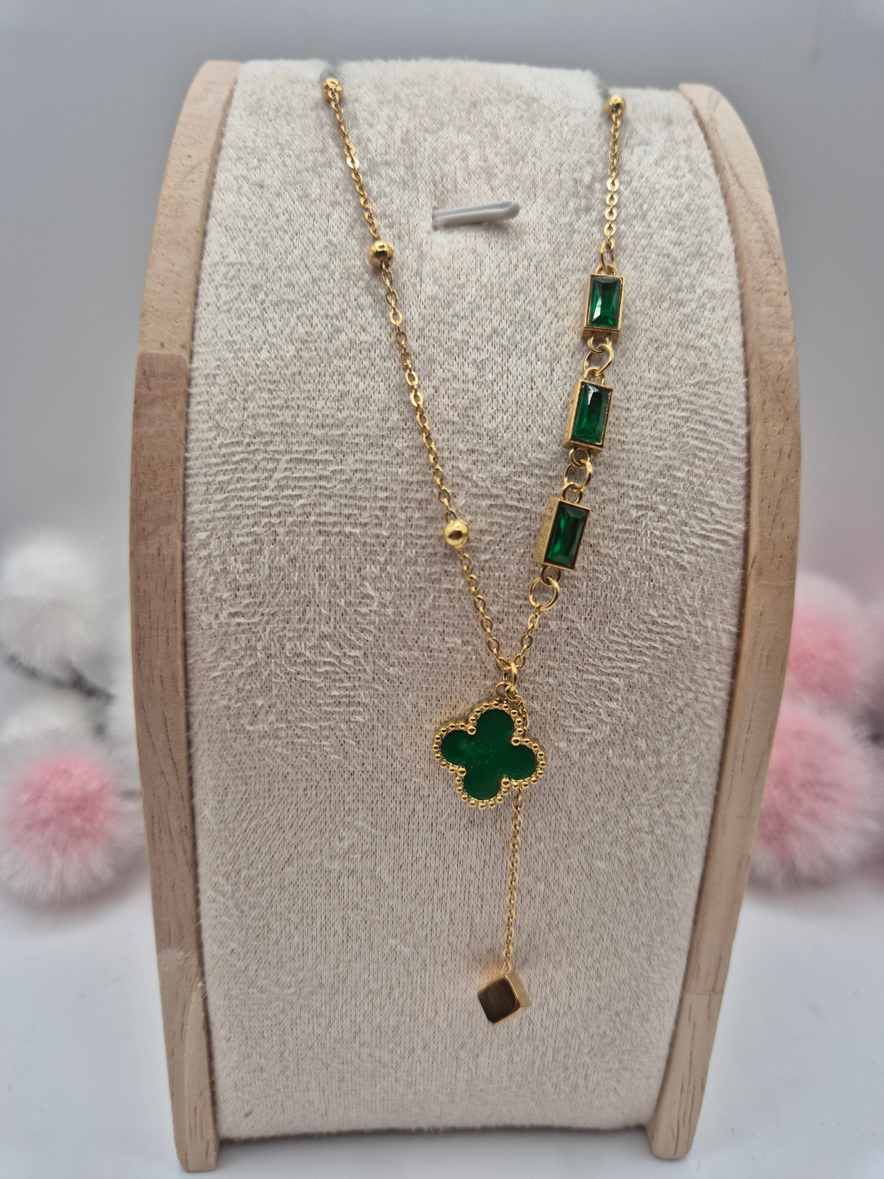 Collier Éclosion vert