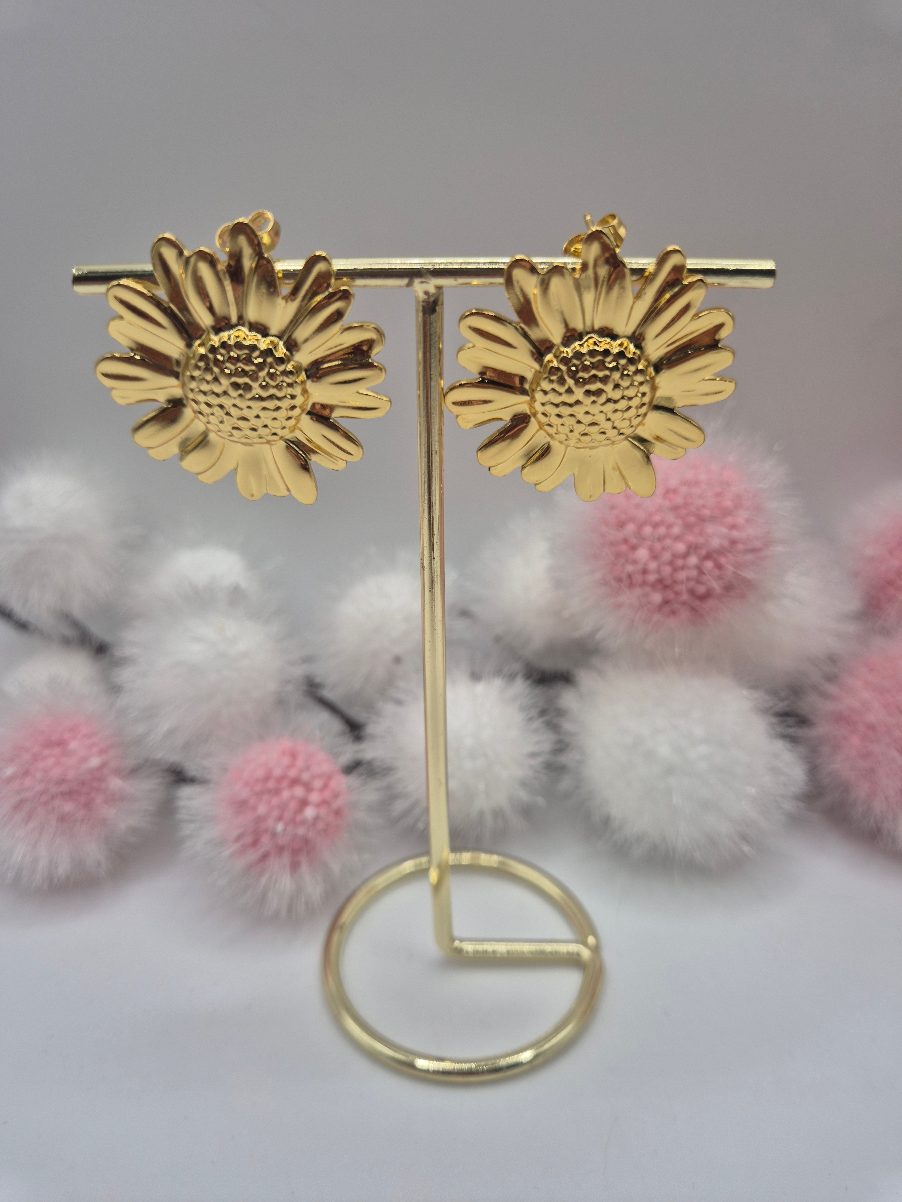 Boucles d’oreilles Tournesol grand modèle
