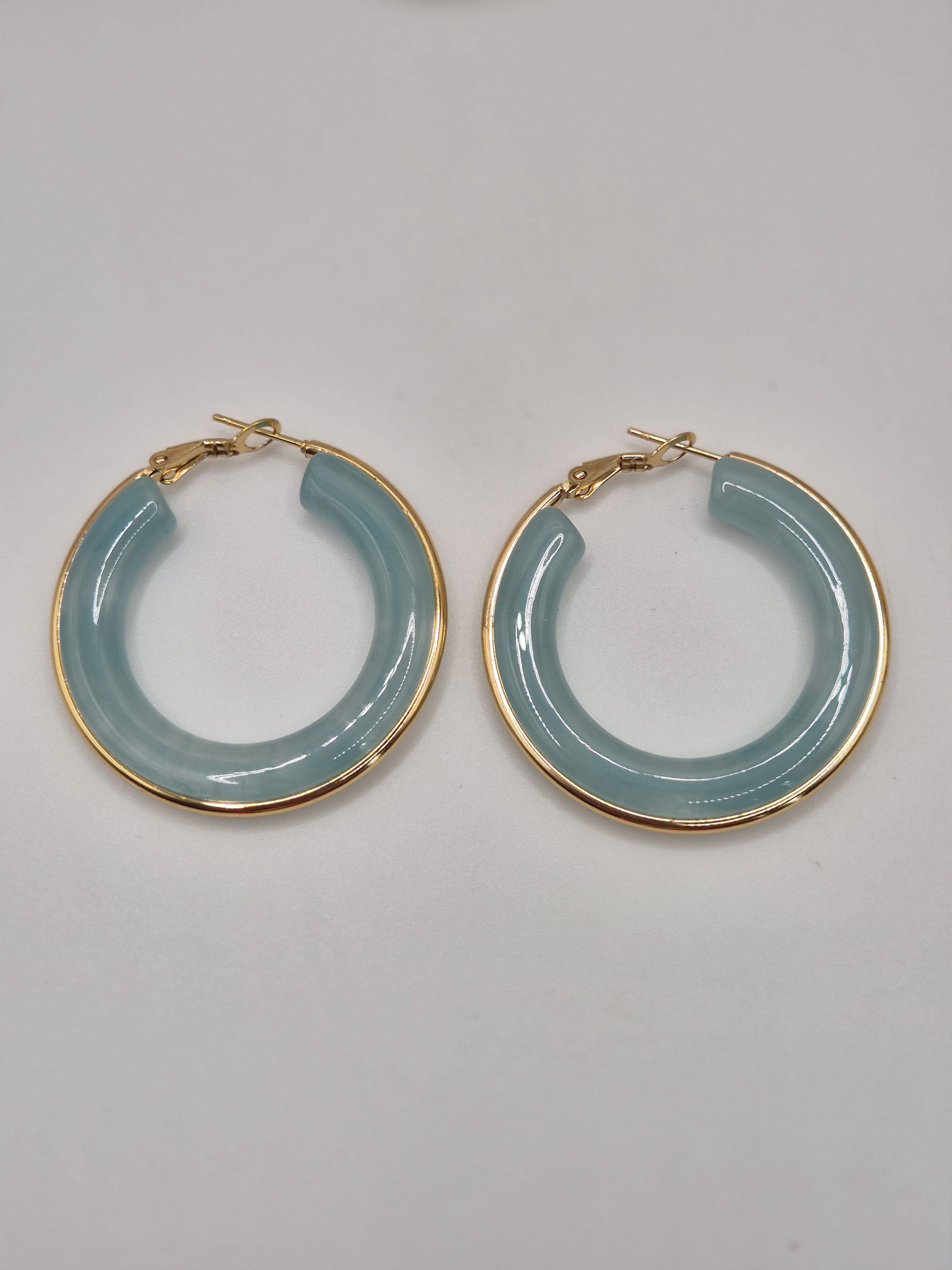 Boucles d’oreilles Mystère D’Or Bleu Claire