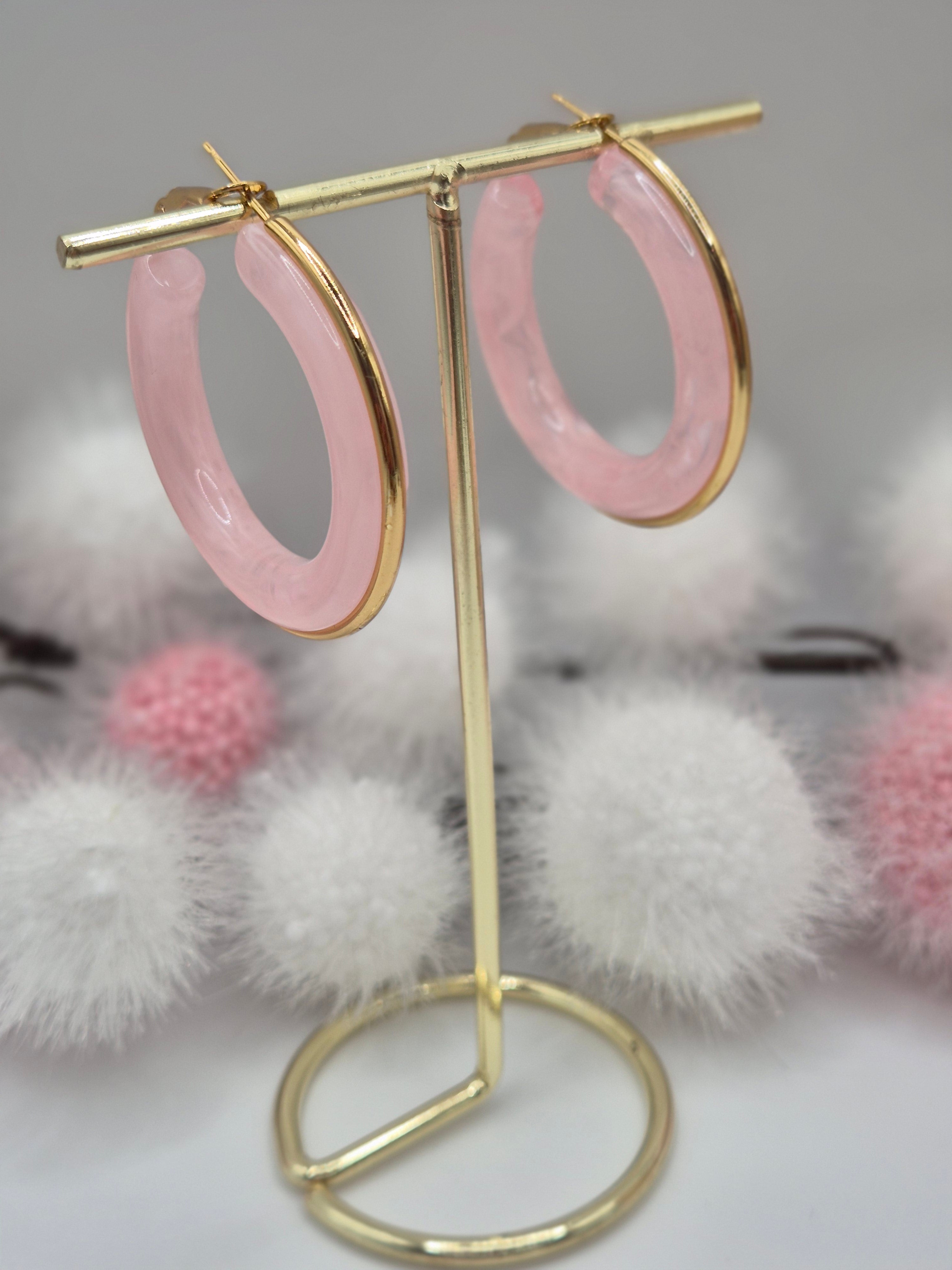 Boucles d’oreilles Mystère D’Or Rose