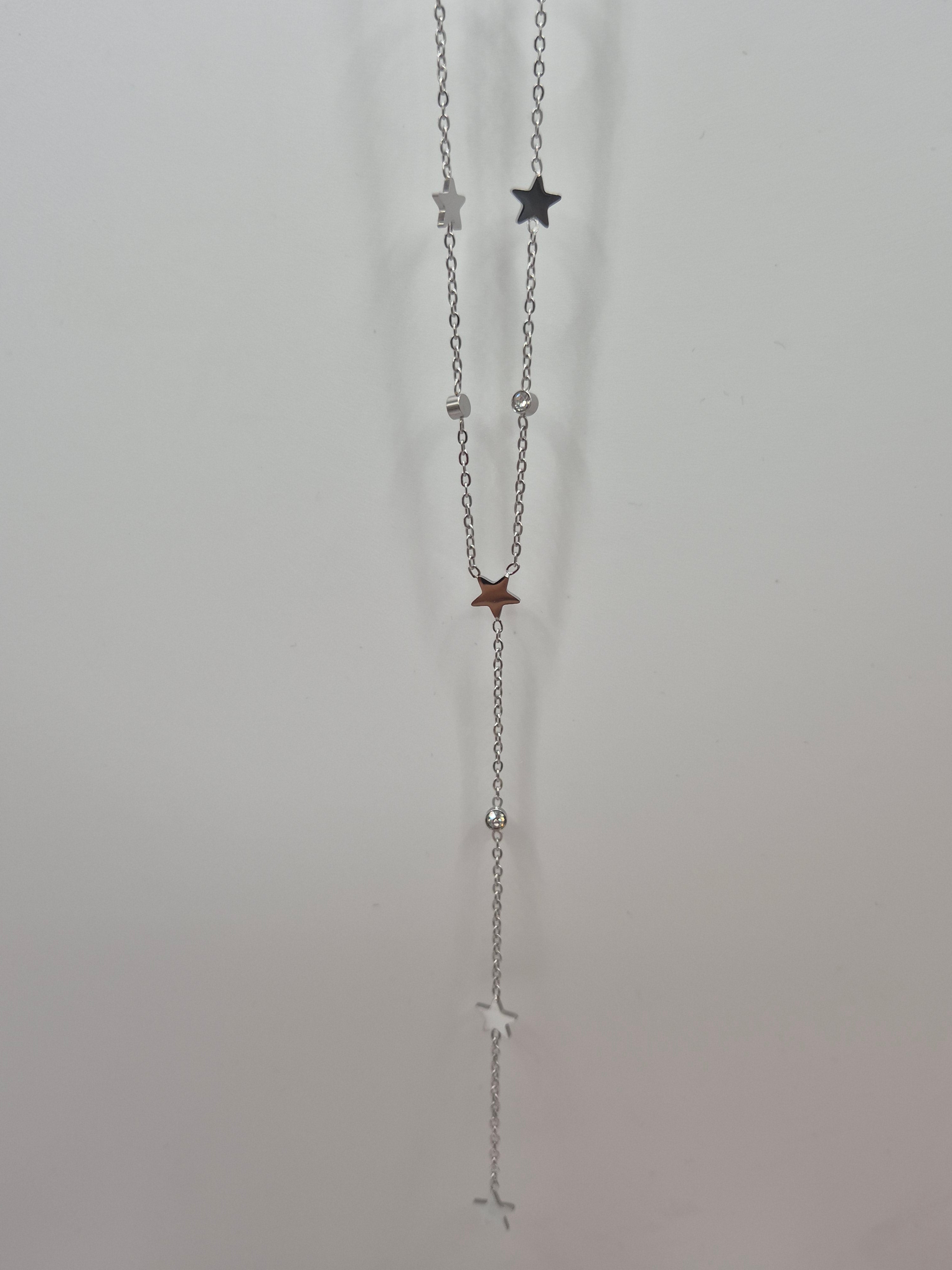 Collier Ligne D’Eclat Argenté