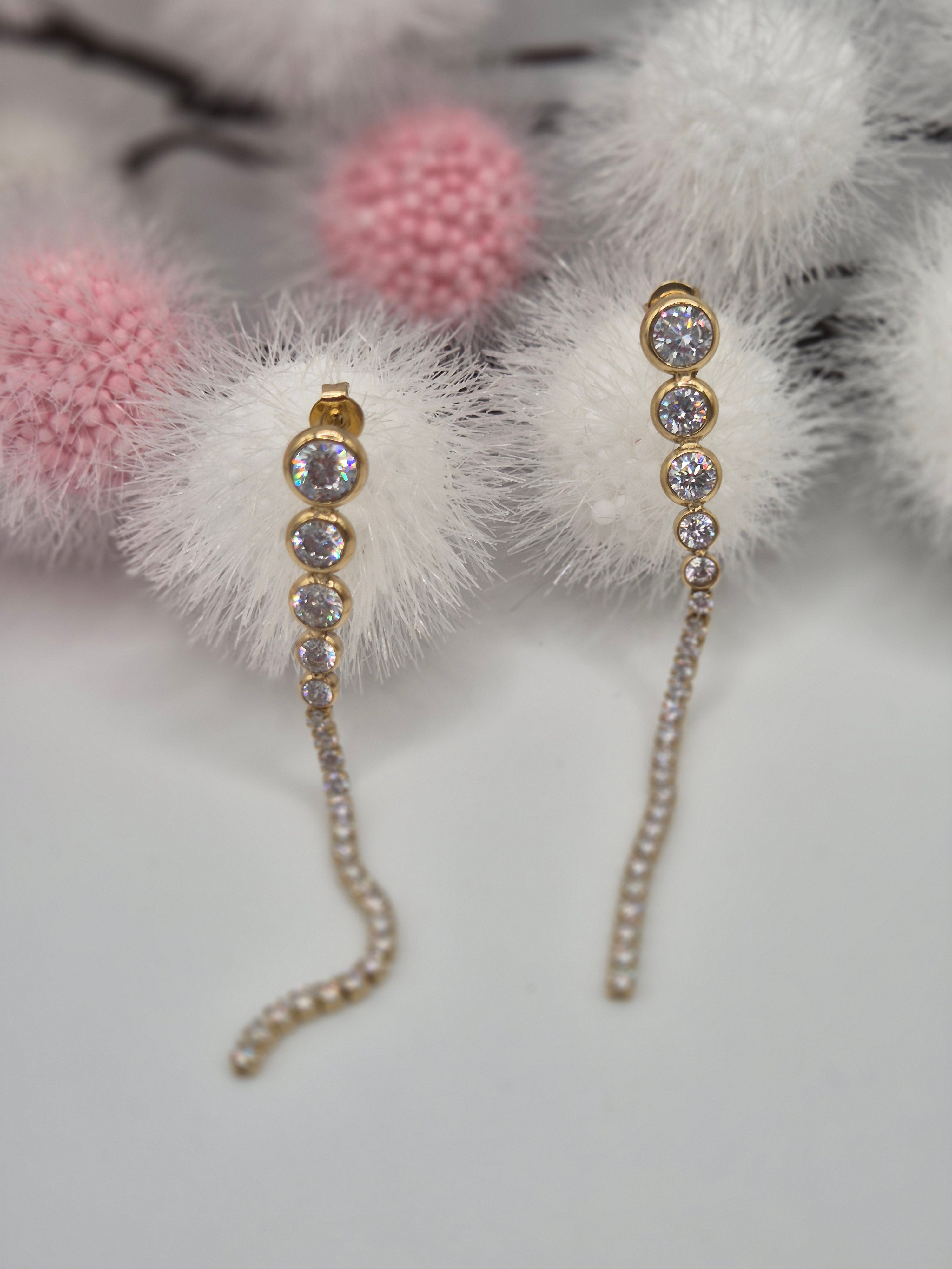Boucles d’oreilles Les Silences Précieux Dorées