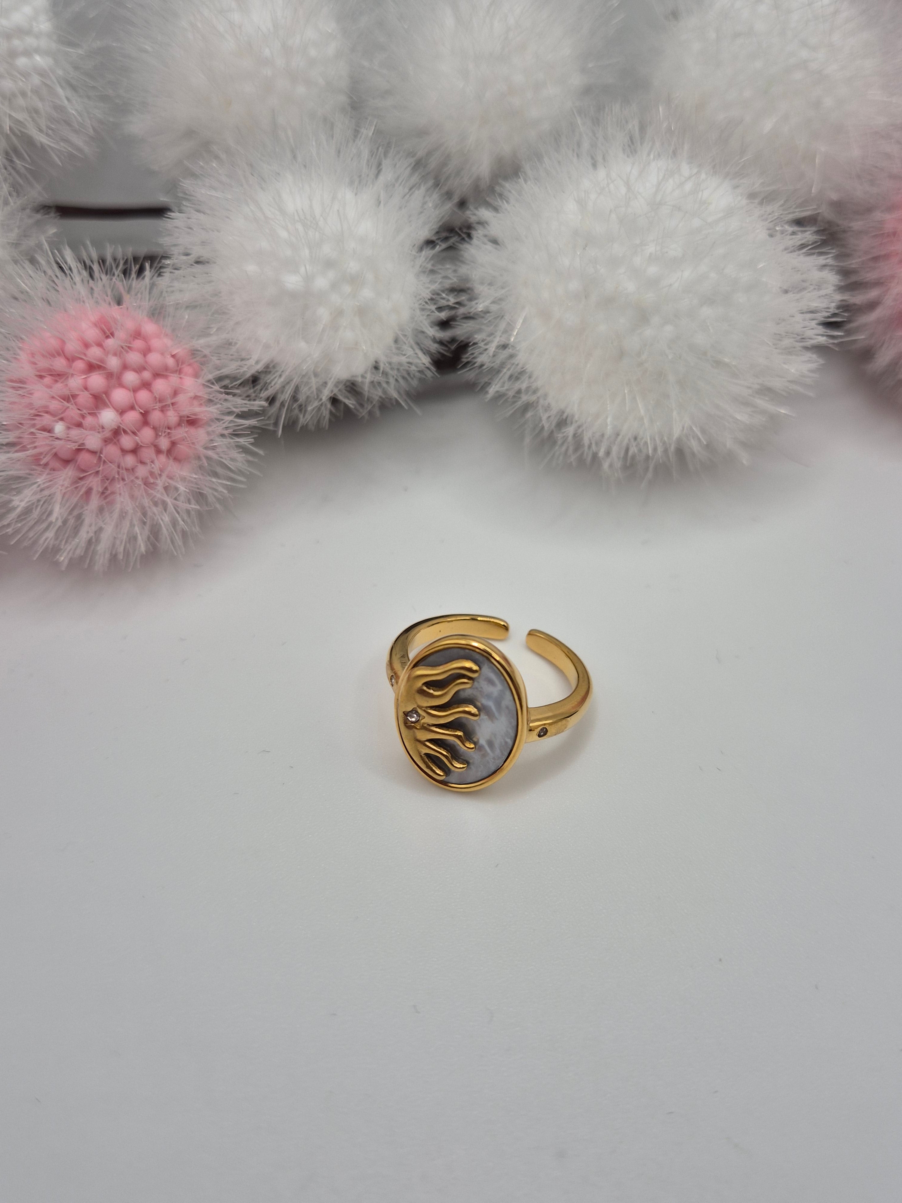 Bague Éclat de Soleil Blanche