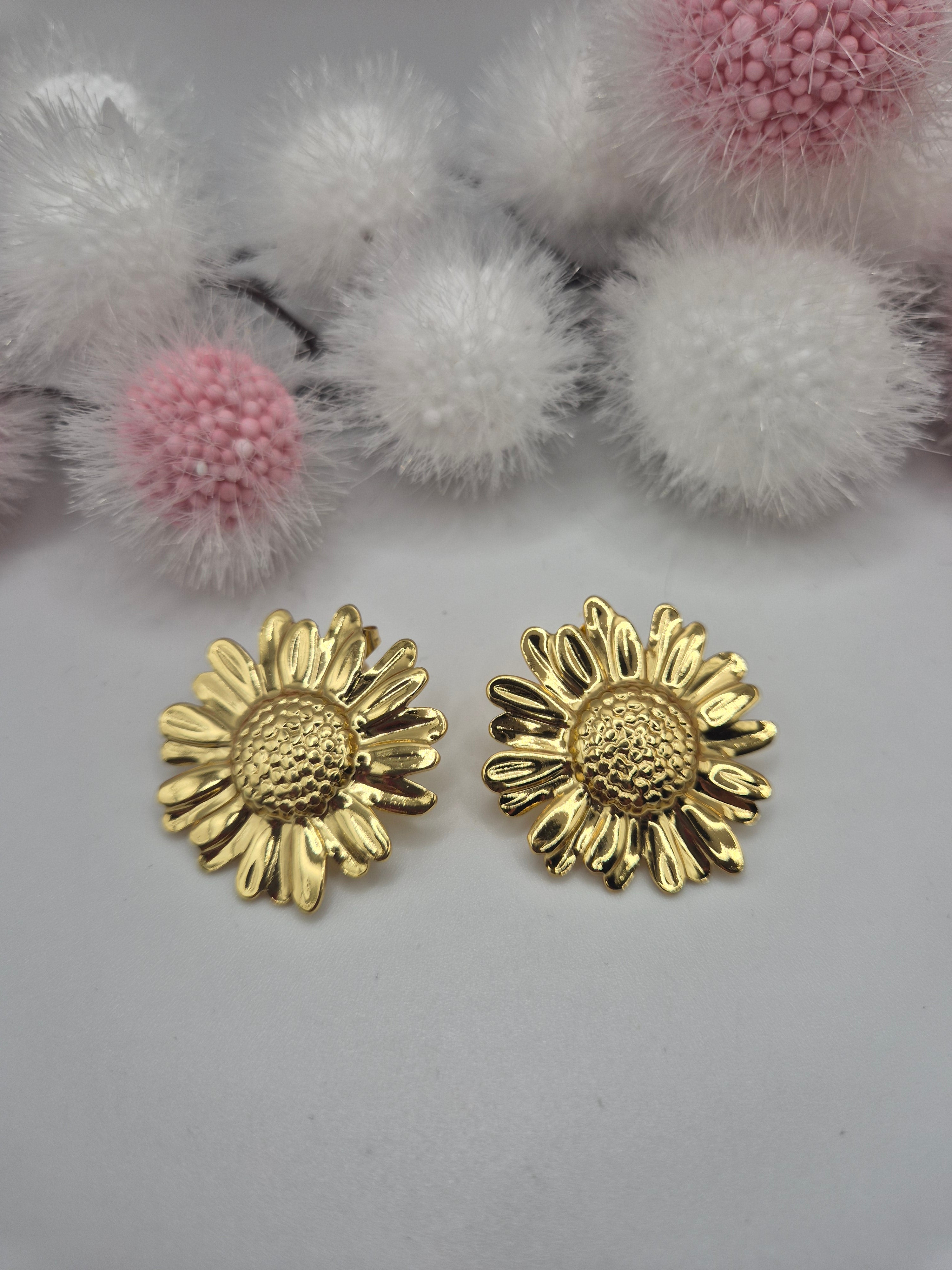 Boucles d’oreilles Tournesol grand modèle