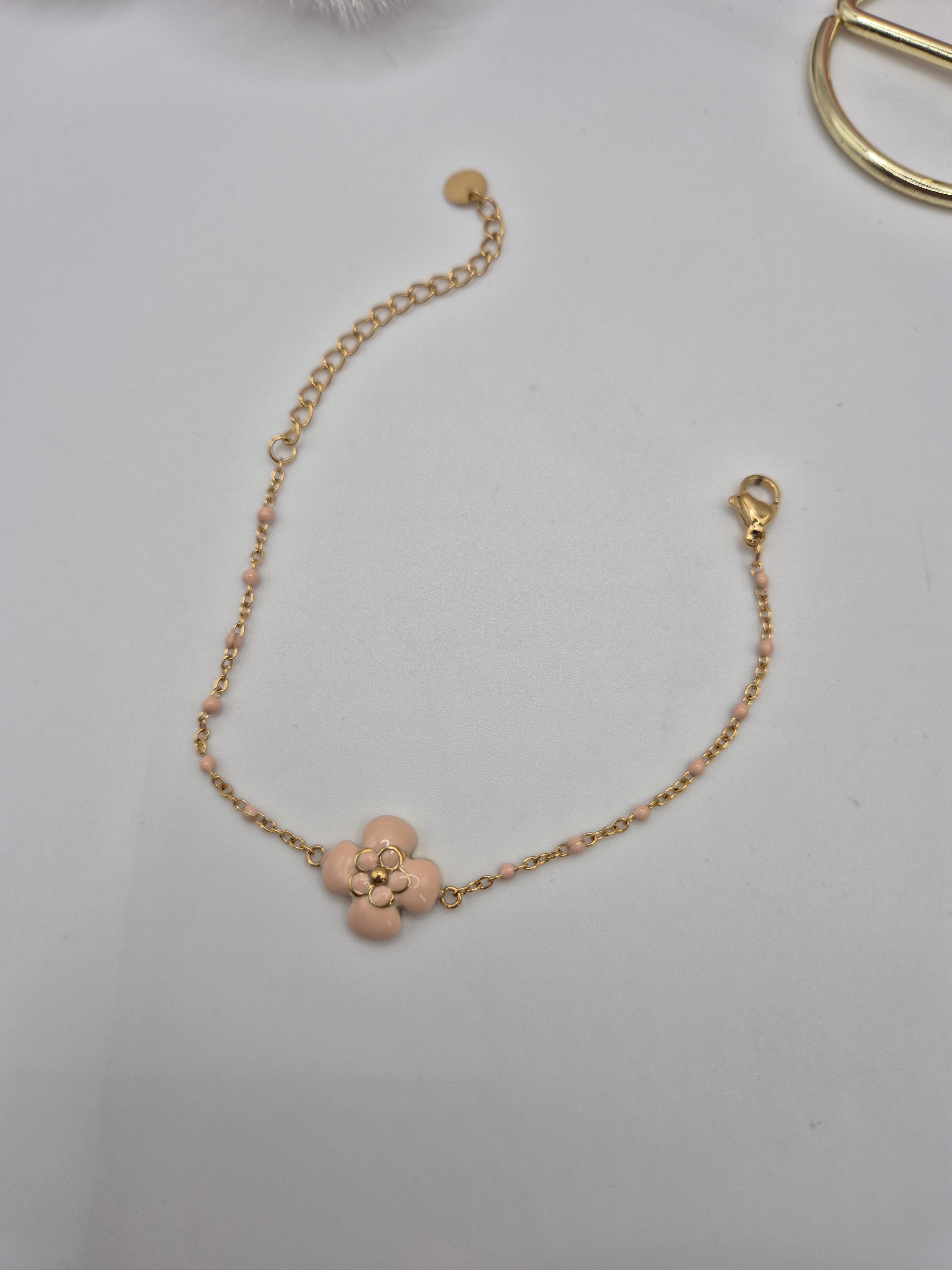 Bracelet Éclosion Rose Pâle
