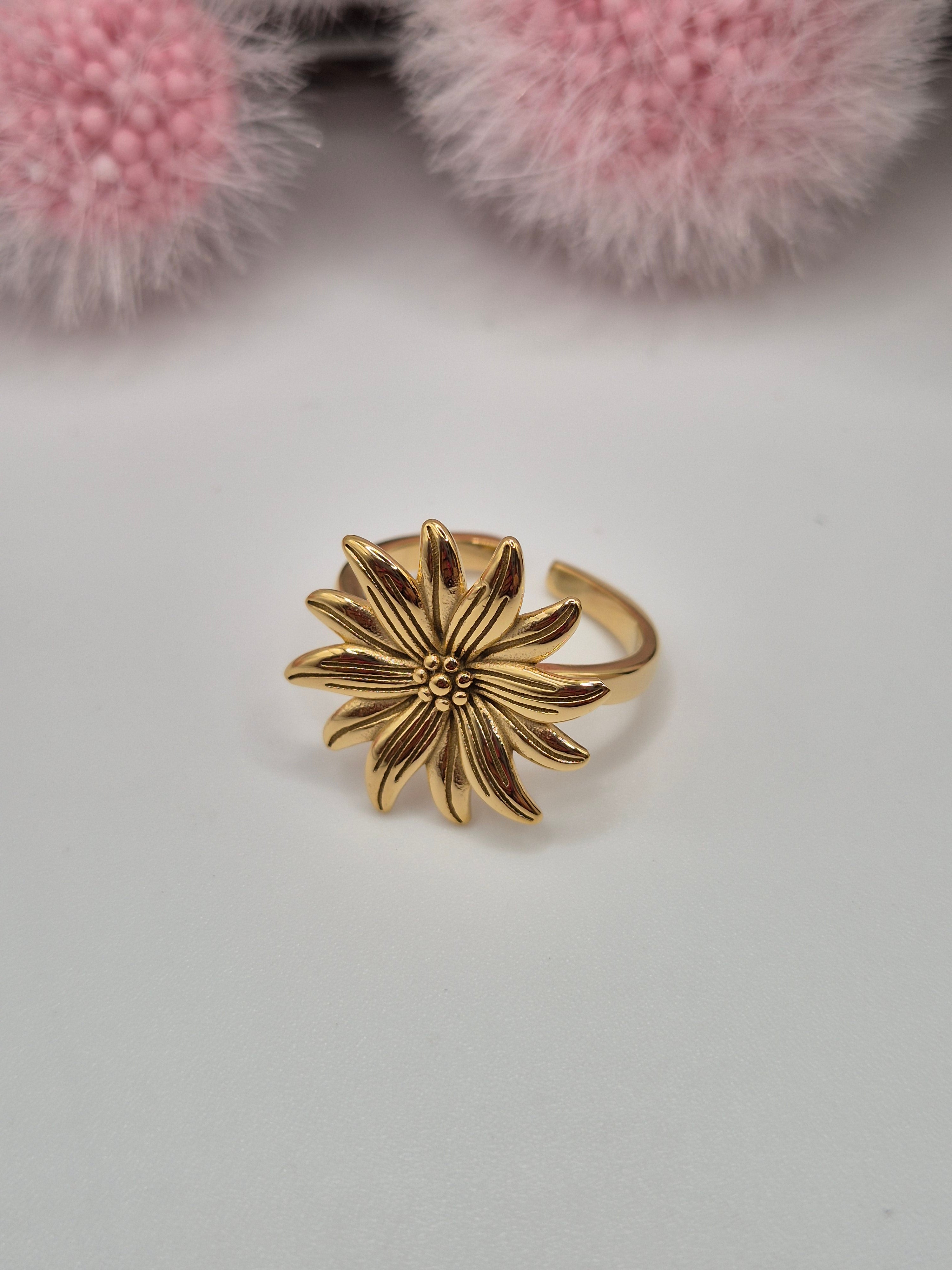 Bague Floraison Chromée