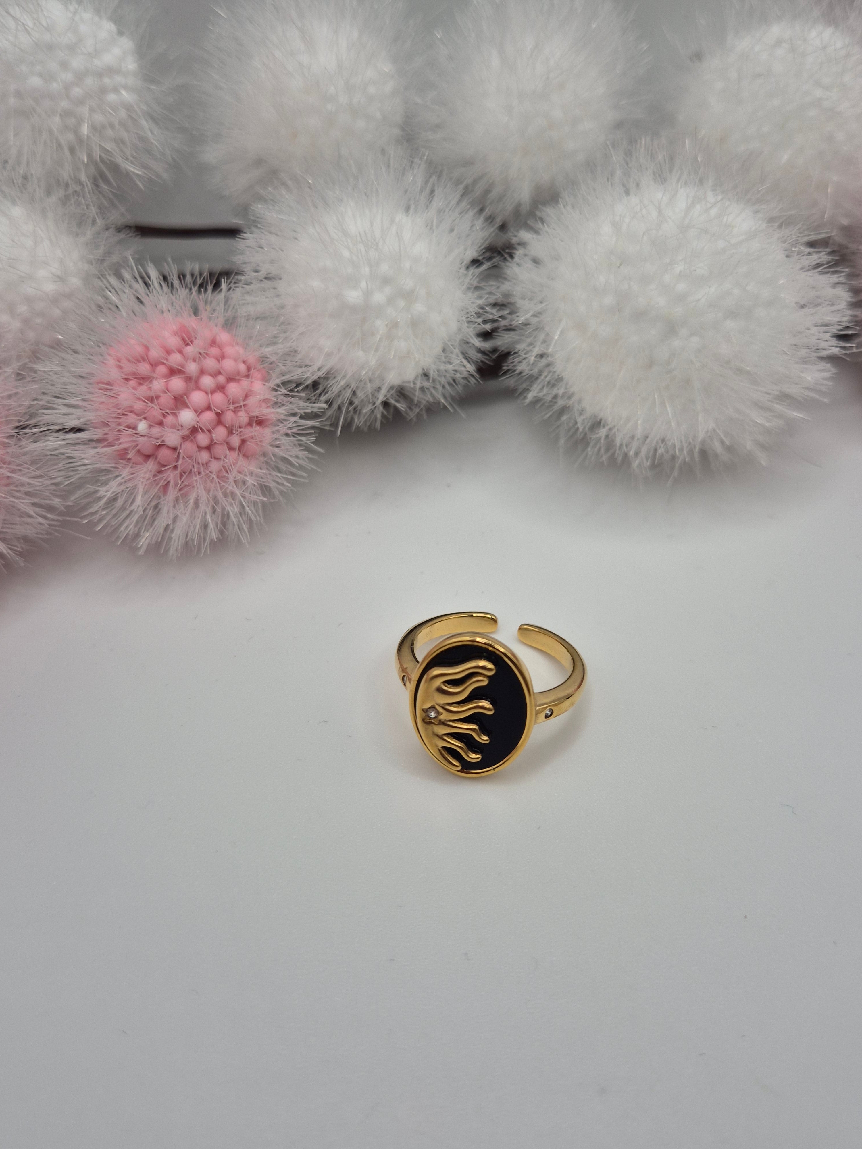 Bague Éclat de Soleil Noire
