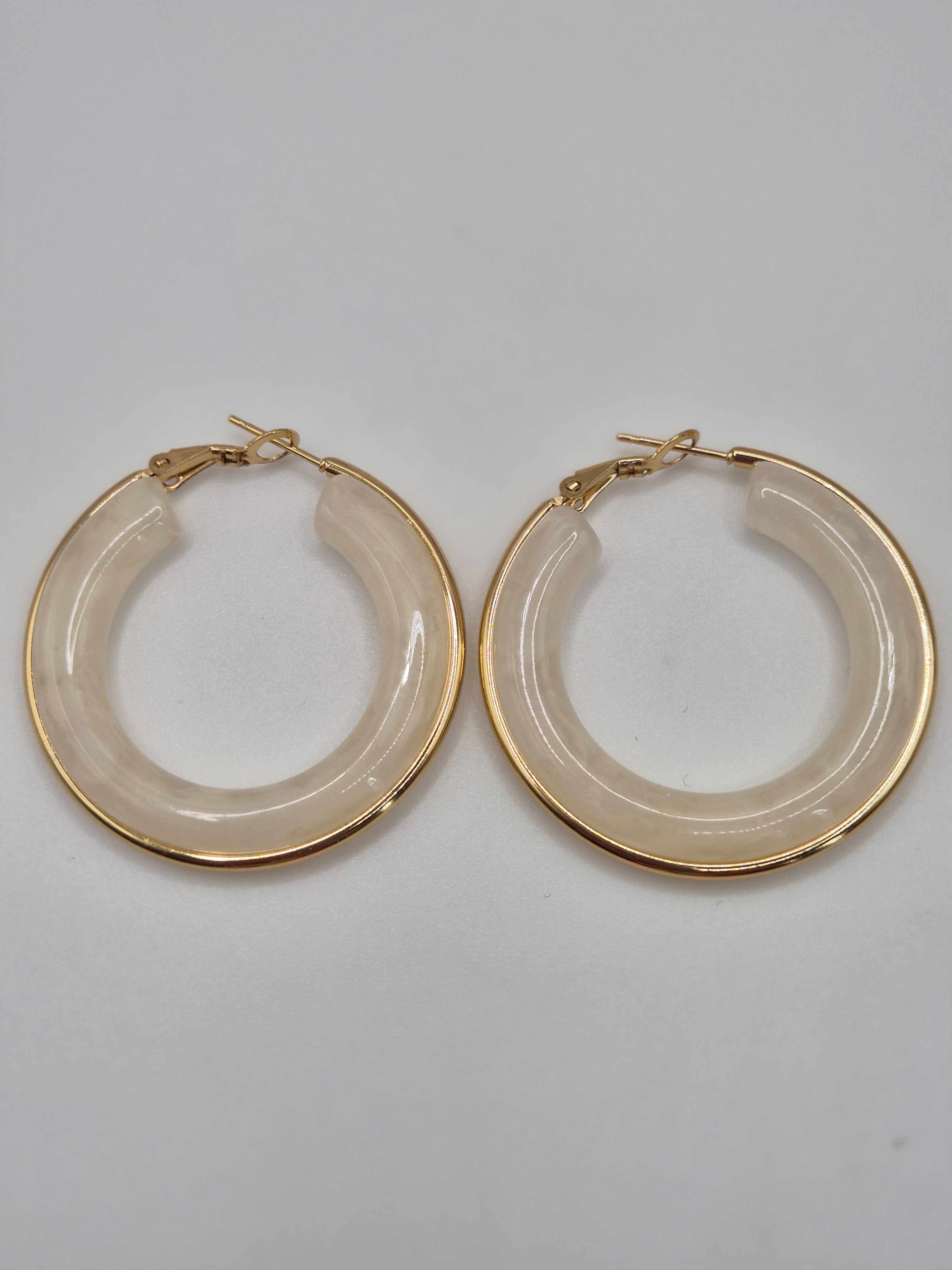 Boucles d’oreilles Mystère D’Or Blanche