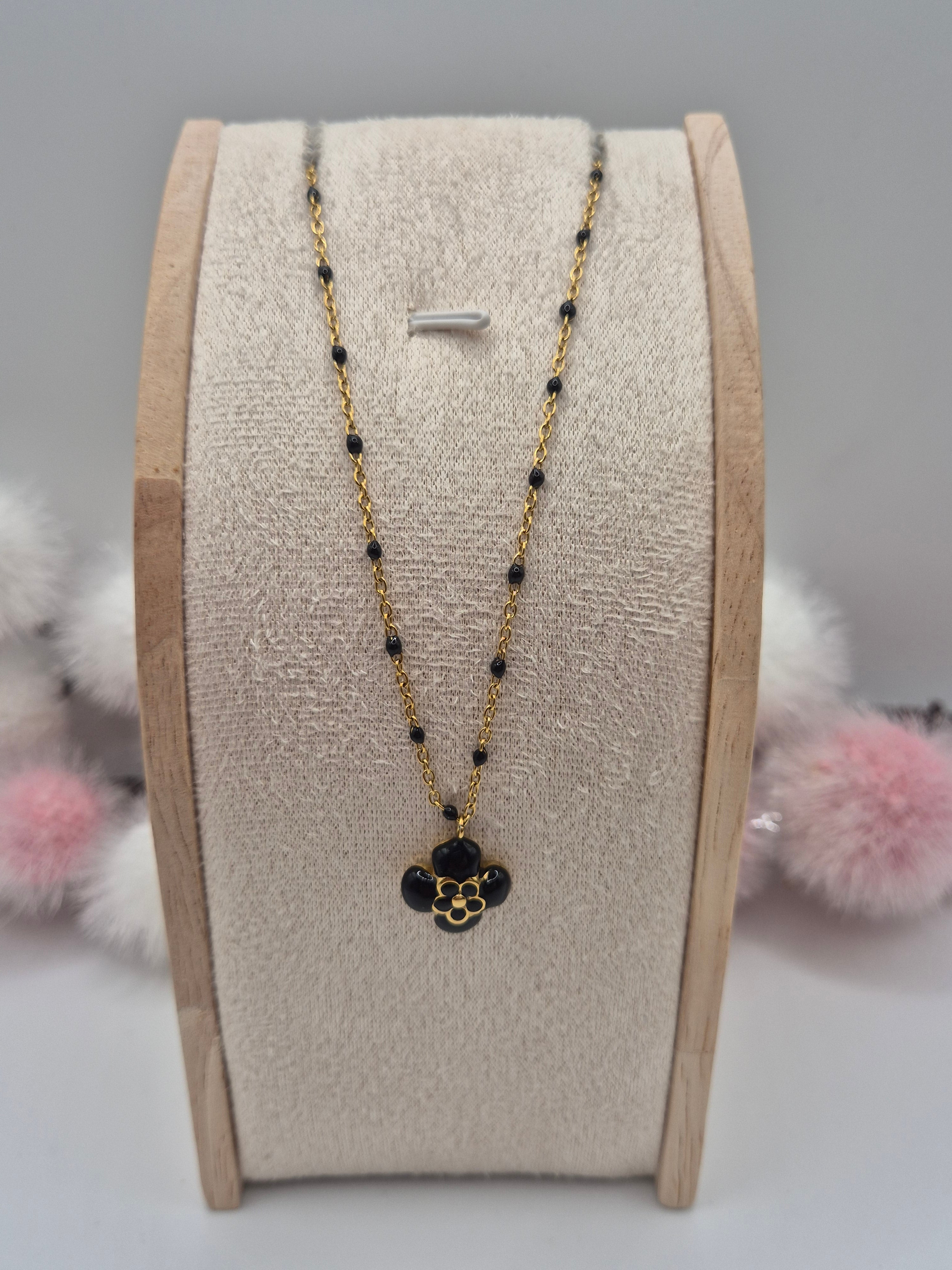 Collier Éclosion Noir