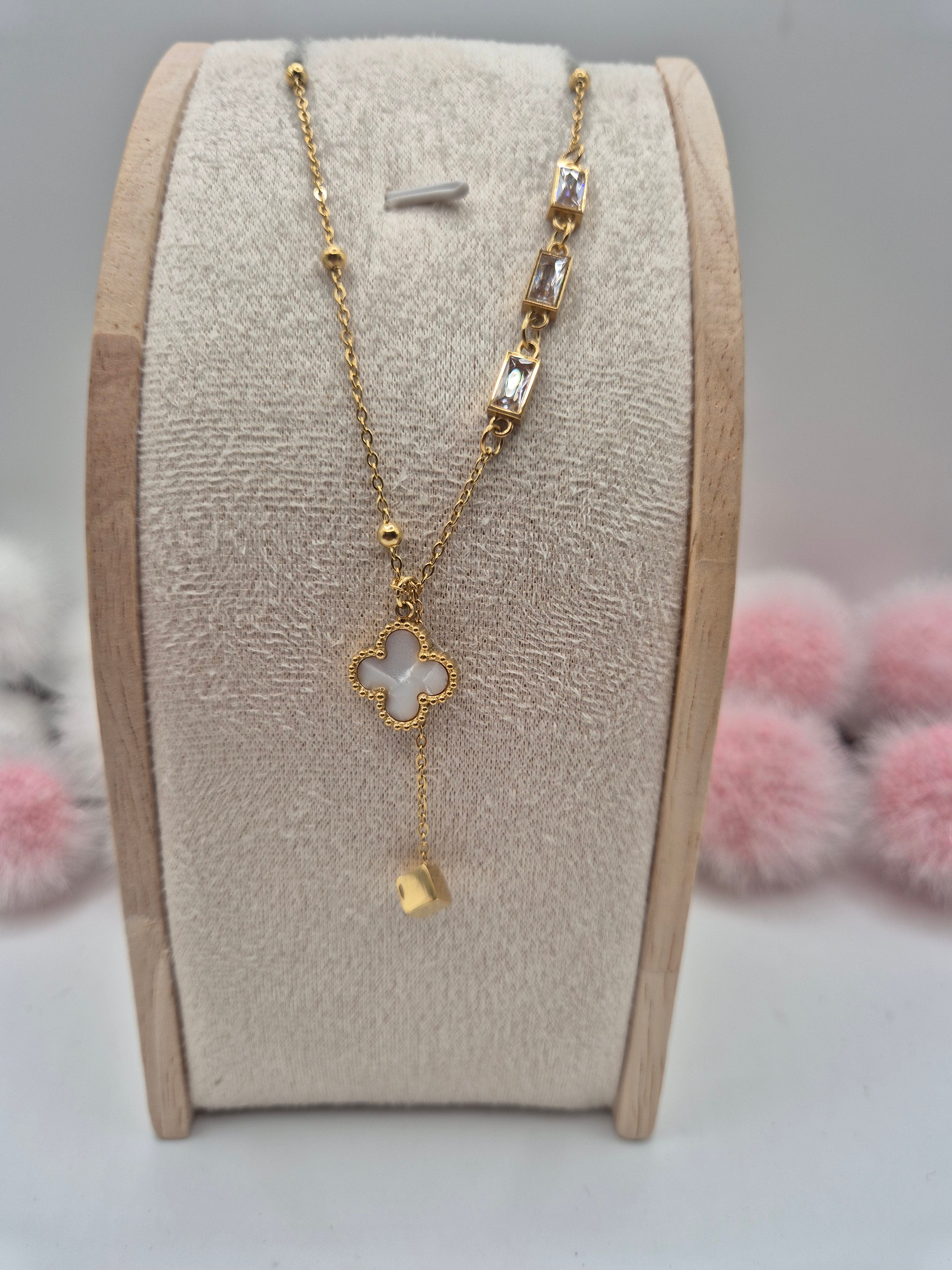 Collier Éclosion blanc