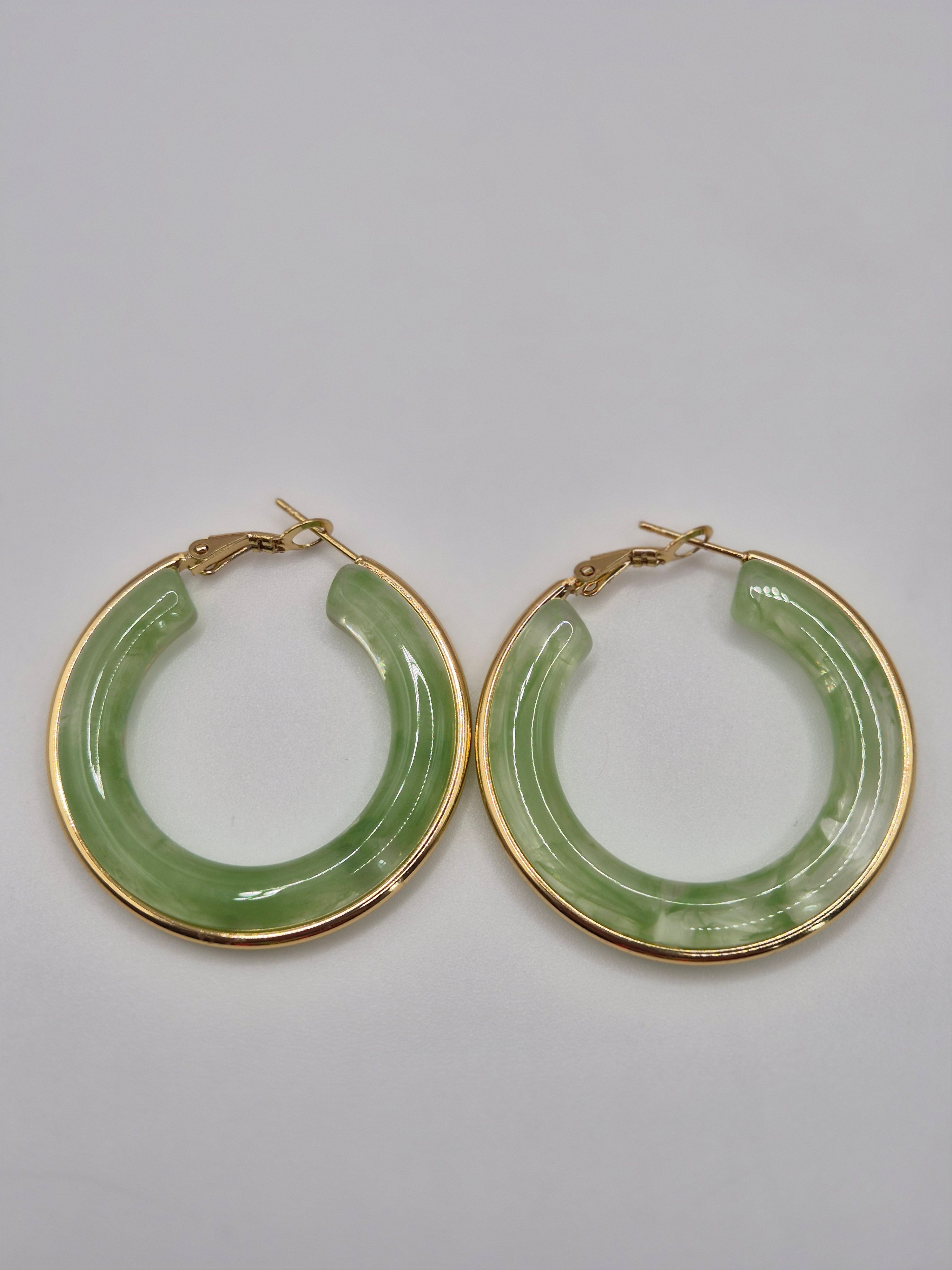 Boucles d’oreilles Mystère D’Or Vert Claire