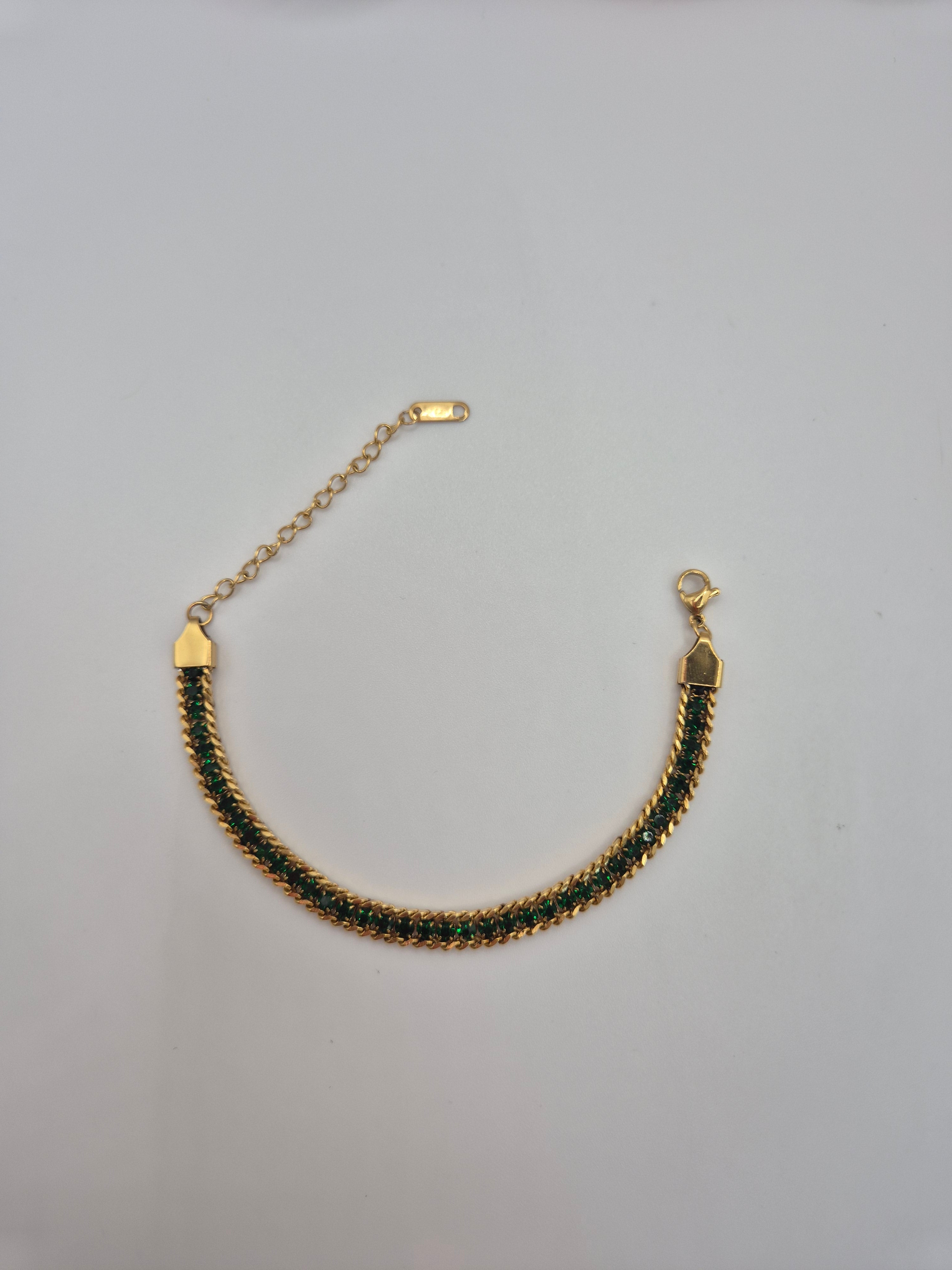 Bracelet Rivière Enchantée Verte