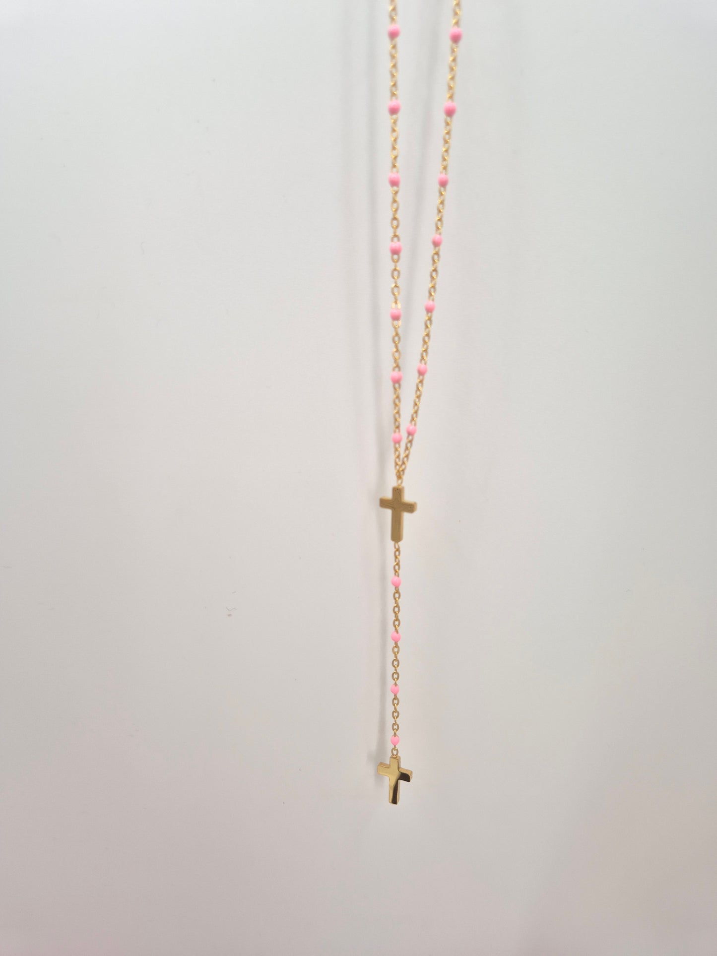 Collier Protection Croix Rose